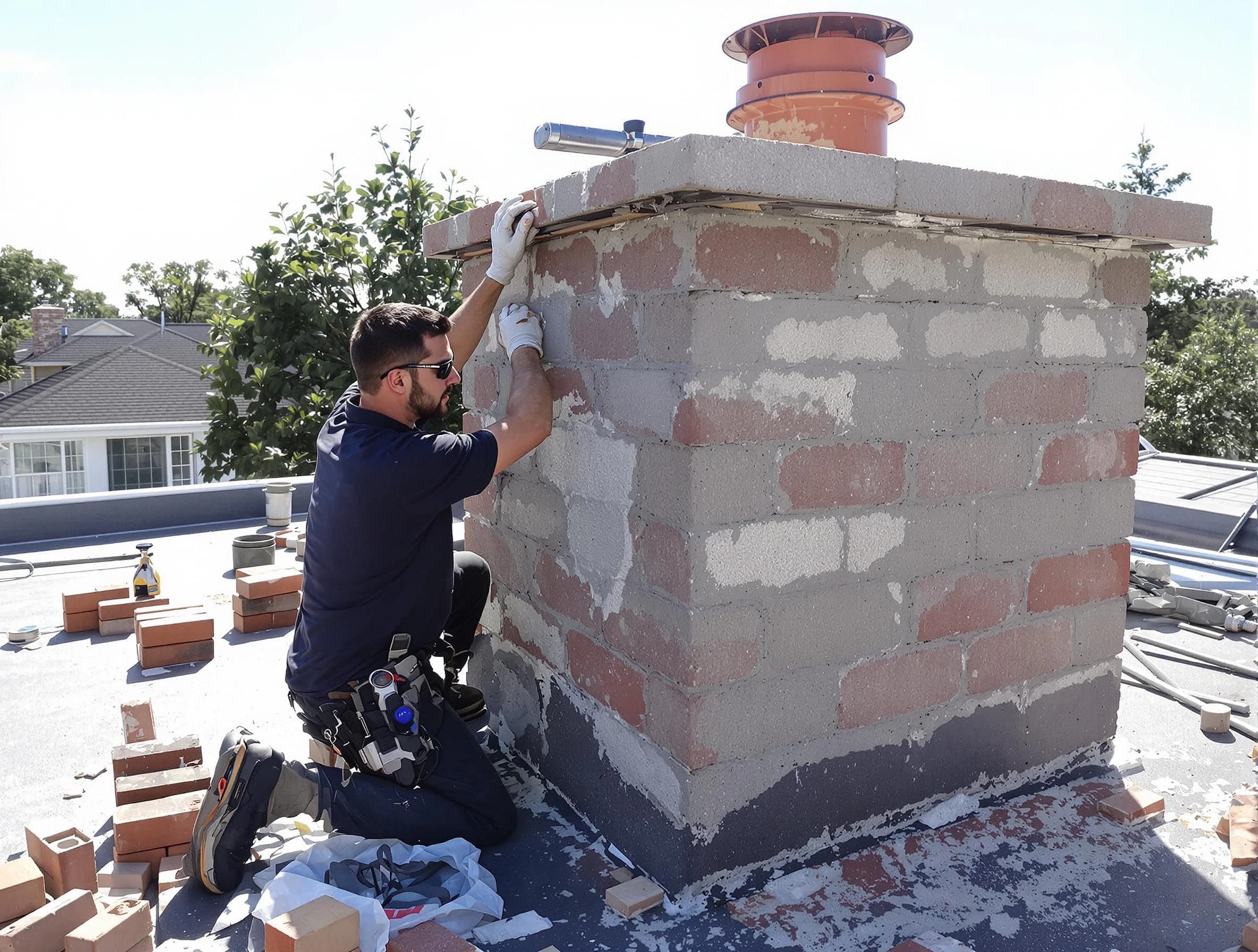 Advanced chimney repair process by White City Chimney Sweep in White City, UT