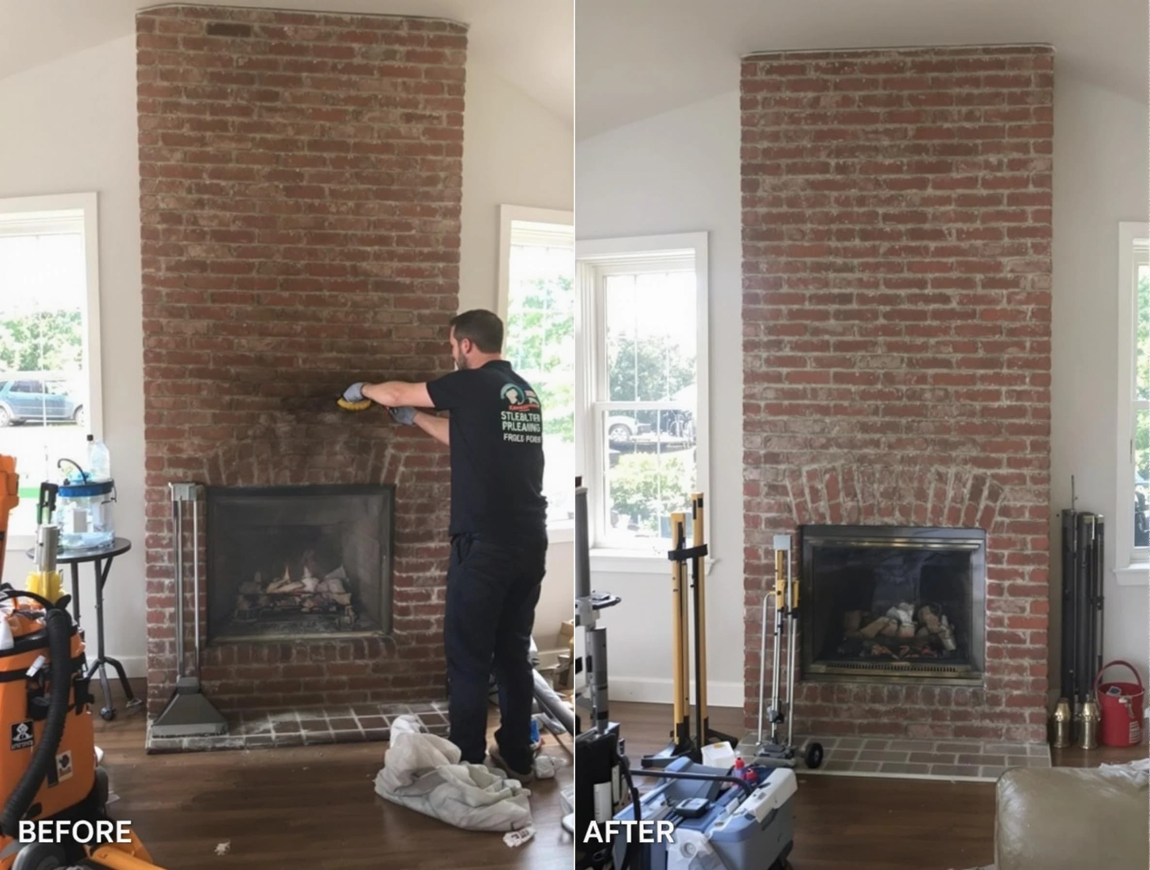 Finished chimney sweeping service by White City Chimney Sweep in White City, UT