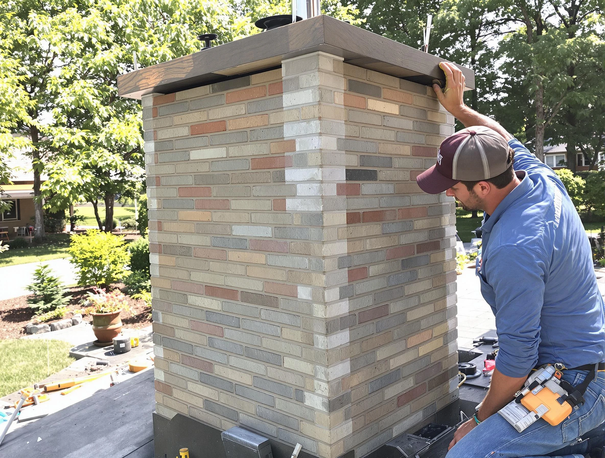 White City Chimney Sweep completing a modern chimney remodel in White City, UT