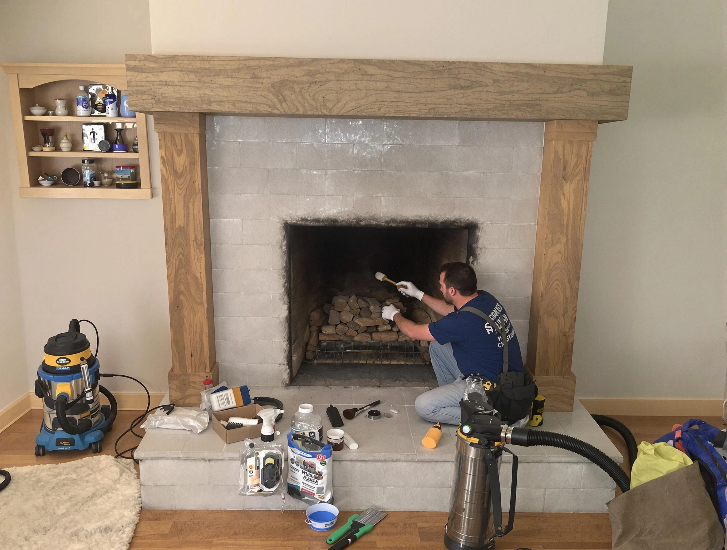 Detailed creosote removal process by White City Chimney Sweep in White City, UT